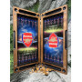 Премиальные стеклянные нарды Arsenal — стиль чемпионов в дереве