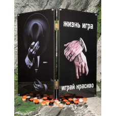Скляні нарди «Кримінальний Шик» — ефектний подарунок з характером.