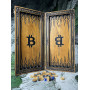 Нарди «Bitcoin» – дерев’яна настільна гра з символікою криптовалюти  32х68