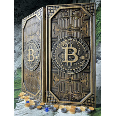 Нарды «Bitcoin» — деревянная настольная игра с символикой криптовалюты 32х68 Нарды «Bitcoin» — деревянная настольная игра с символикой криптовалюты 32х68