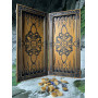 Нарди «Богатир» – унікальна дерев’яна настільна гра з різьбленням   32х68